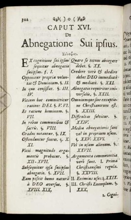 Caput XVI. De Abnegatione Sui ipsius