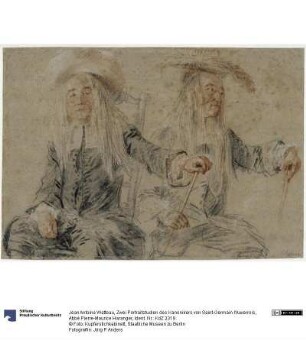 Zwei Portraitstudien des Kanonikers von Saint-Germain l'Auxerrois, Abbé Pierre-Maurice Haranger