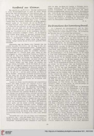 Kunstbrief aus Weimar / Die Porzellane der Sammlung Strauß