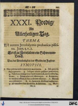 Pred. XXXI - XLIII.
