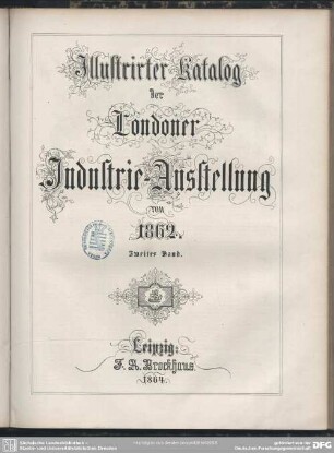2: Illustrirter Katalog der Londoner Industrie-Ausstellung von 1862