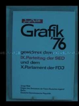 Grafikmappe der FDJ-Zeitung "Junge Welt"
