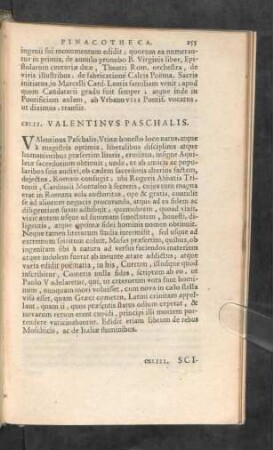 CXLII. Valentinus Paschalis.