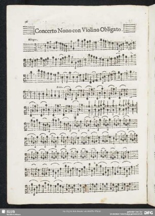 Concerto nono con violino obligato