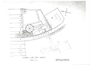 Grund, Peter; Bottrop - Batenbrock; Ev. Auferstehungskirche und Pfarrhaus - Lageplan