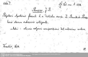 Literatura Latina recentior A 1218