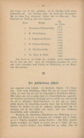 Die Abtheilung Schafe