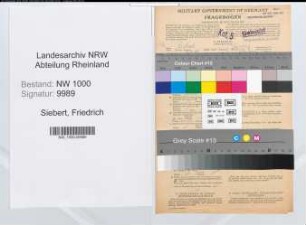 Entnazifizierung Friedrich Siebert, geb. 04.01.1911 (Arbeiter)