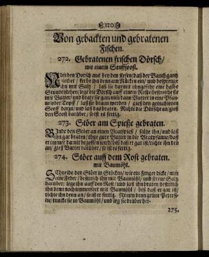 Von gebackten und gebratenen Fischen.