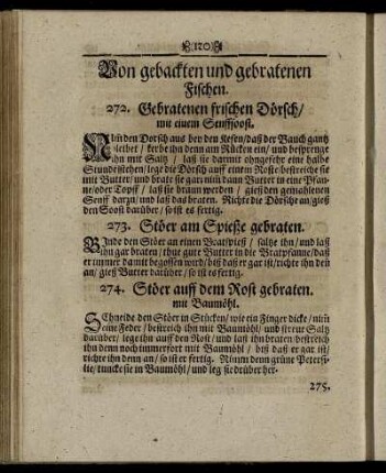 Von gebackten und gebratenen Fischen.