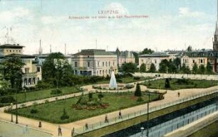Leipzig : Schmuckplatz mit Villen an der Carl Tauchnitzstrasse