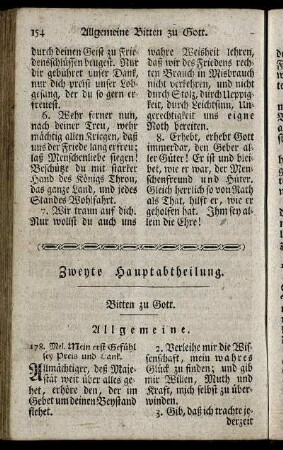 Zweyte Hauptabtheilung Bitten zu Gott.
