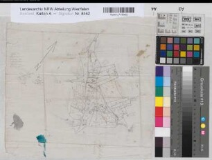 Hesseln (Halle) Teilung des Alten Teichs Entwurf (1774) o.M. (1 : 2400) ca 30 x 33 Zeichnung (Reinhold) Spez.Verz. Markenkarten X Nr. 56