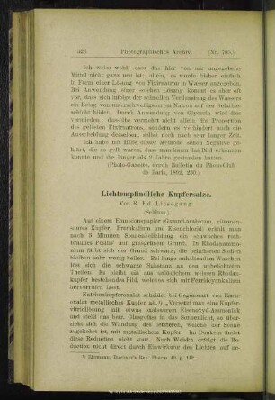 Lichtempfindliche Kupfersalze