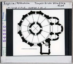 Segovia: Vera Cruz, Grundriss