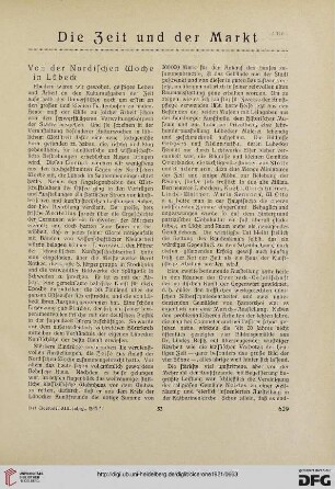 13.1921: Von der Nordischen Woche in Lübeck