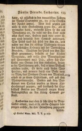 653-663, Lotharius war eben so sehr ueber die Maylaender ...