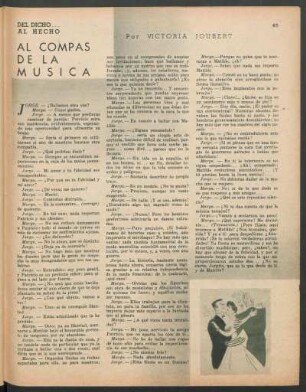 Del dicho...Al hecho : Al compás de la música
