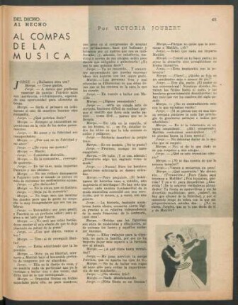 Del dicho...Al hecho : Al compás de la música