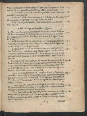 Libri Theologorum Pontificiae religionis.