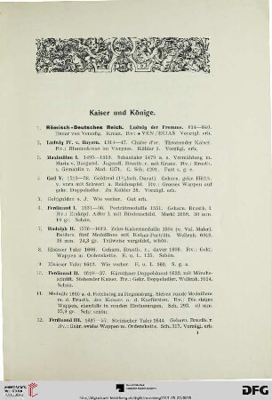 Kaiser und Könige (Nr. 1-126)