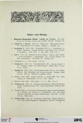 Kaiser und Könige (Nr. 1-126)