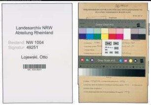 Entnazifizierung Otto Lojewski , geb. 04.05.1901 (Friseur)