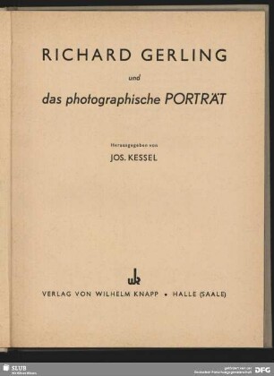 Richard Gerling und das photographische Porträt