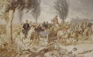 Bismarck und Napoleon III. nach der Schlacht bei Sedan. Entwurf