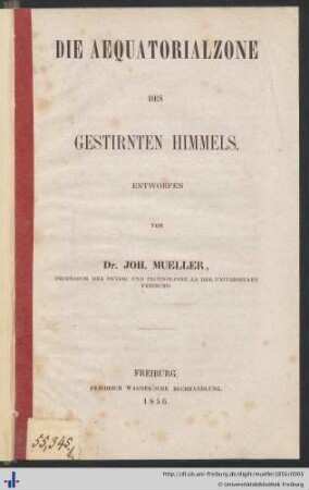 Die Aequatorialzone des gestirnten Himmels