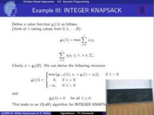 Descision-Based Approaches - Dynamic Programming / Greedy Algorithms