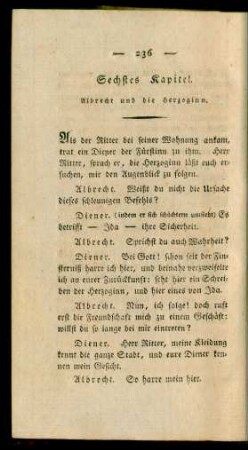 Sechstes Kapitel. Albrecht und die Herzoginn
