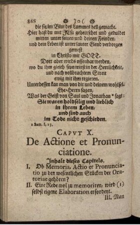 Caput X. De Actione et Pronunciatione.