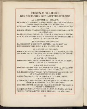 Ehren-Mitglieder des Deutschen Buchgewerbevereins