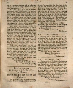 Königlich-baierisches Intelligenzblatt für das Großherzogthum Würzburg. 1814, 1. Okt. - 24. Dez.
