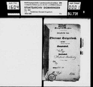 Straßenbau-Akkorde der Oberämter Glatt und Haigerloch