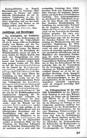 Prüfungsordnung für die weibliche Kriminalpolizei [Ausbildungs- und Berufsfragen]
