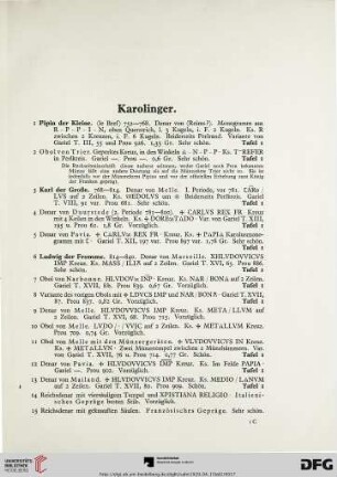 Karolinger (Nr. 1-53)