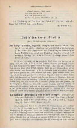 94-100 Empfehlenswerthe Schriften