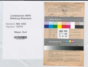 Entnazifizierung Kurt Meyer, geb. 28.10.1906 (Bautechniker)
