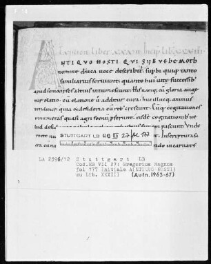 Gregorius Magnus, Moralia pars 6 — Initiale A(ntiquo hosti), Folio 177recto