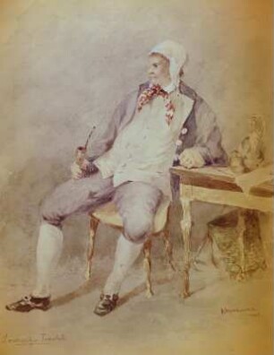 Loschwitzer in Tracht : Loschwitzer in Tracht. Aquarell (wohl 1913; A. Reinhardt). Privatbesitz