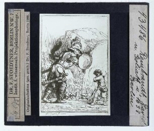 Rembrandt, David und Goliath (Druck B. 036(d)) (Expl. Washington NGA 1947.7.101)