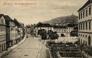 Postkartenalbum mit Motiven von Durlach. "Durlach. Partie am Schlossplatz"