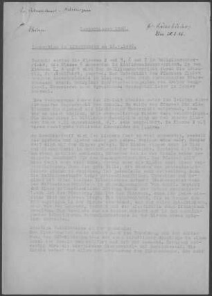 Linsenhofen: Inspektionsbericht 1946