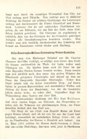 Cölbe-Unterrosphe-Mellnau-Christenberg-Wetter-Gossfelden.