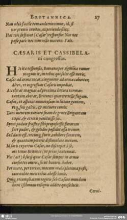 Caesar Et Cassibelani congressus