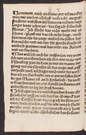 Vernement mich ein kleine zeyt/ vn mercket || was mir ane leyt/
