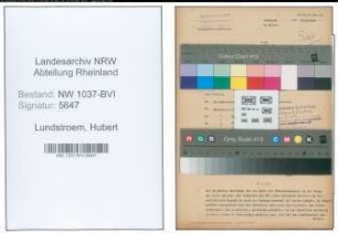 Entnazifizierung Hubert Lundstroem , geb. 04.02.1903 (Konstrukteur)