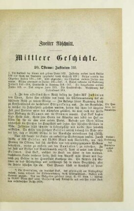 Zweiter Abschnitt. Mittlere Geschichte